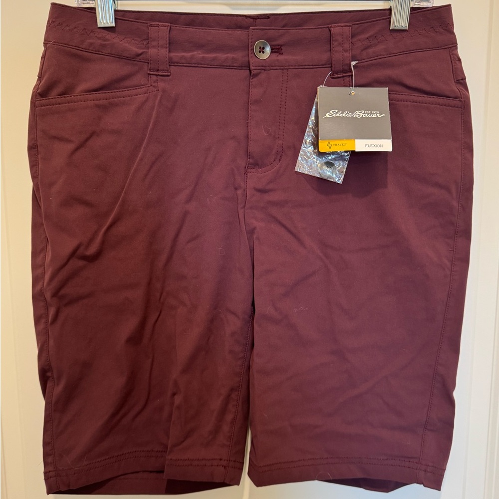 Eddie Bauer Flexion Shorts- Burgundy